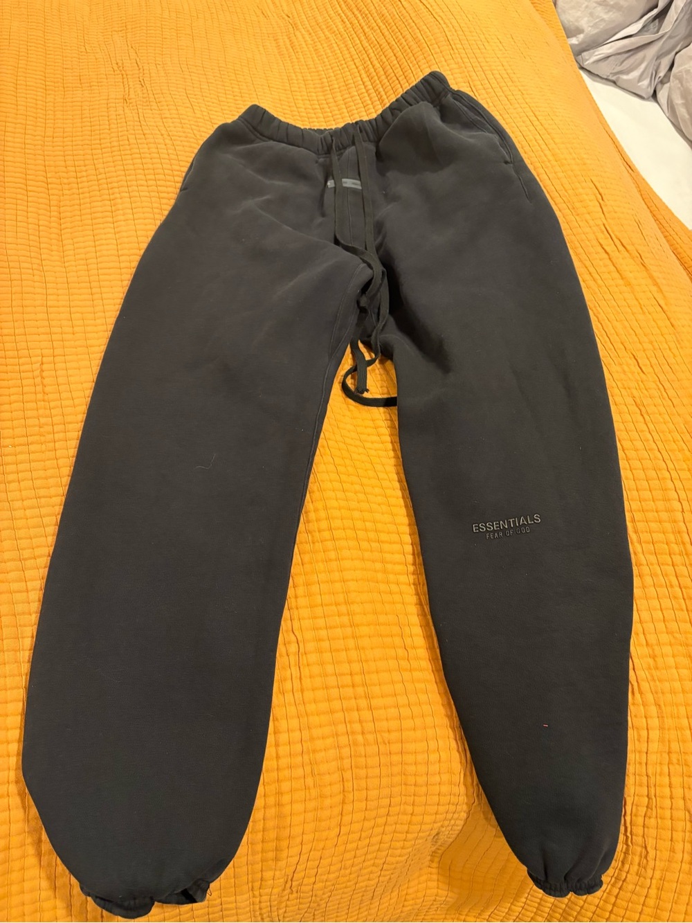 Fear of God ESSENTIALS Black Raised Logo Sweatshirt